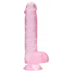 Real Rock Crystal Gode Crystal Clear 12 x 3cm Rose